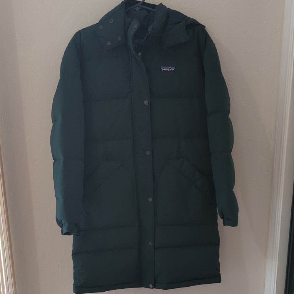 Patagonia Dark Green Long Puffer Jacket